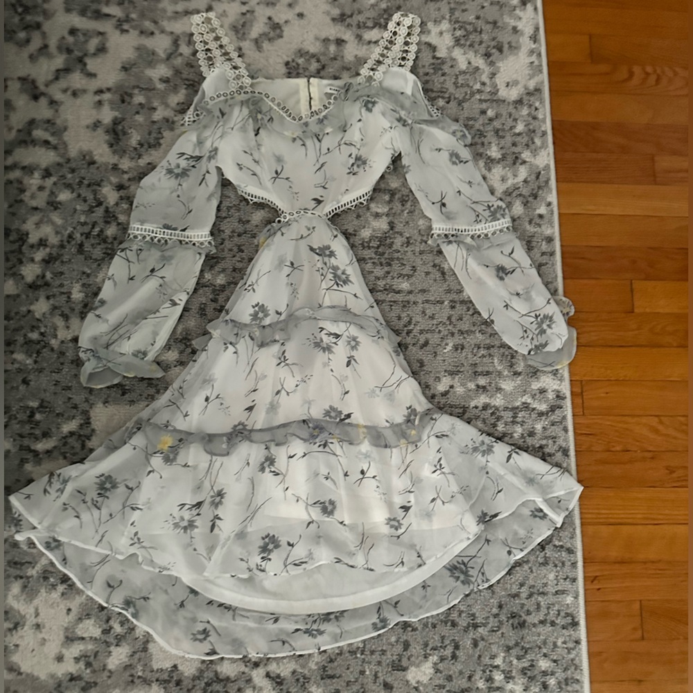 Glamorous white floral dress